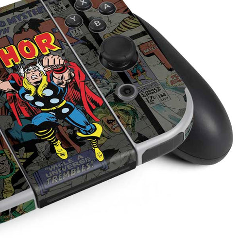 Marvel Classic Comics The Mighty Thor Vintage Nintendo Switch OLED (2021) Skin